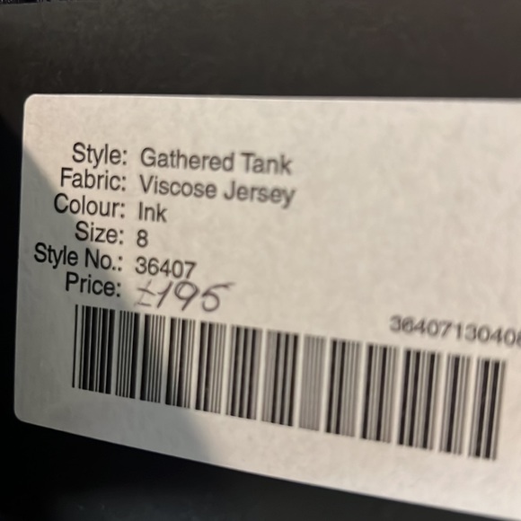 NWT! Amanda Wakeley black Viscose Jersey Tank Blouse! - Picture 4 of 5